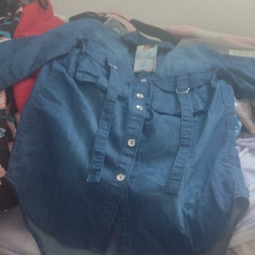 Blue Buttoned Raglan Sleeve Casual Dress